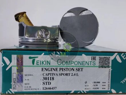 Поршни STD (к-кт на мотор) Opel Antara, Chevrolet Captiva A24XE(LE5),A24XF(LD9) TEIKIN 30118STD