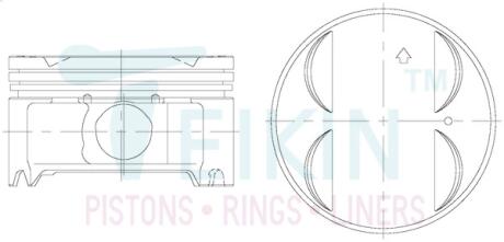 Поршни стандарт (STD) (к-кт на мотор) Honda J35A7,J35Z4 TEIKIN 38192STD