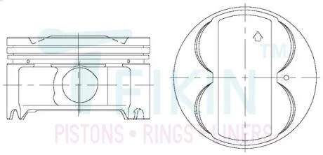 Поршни ремонт (+0.50мм) (к-кт на мотор) J35A8 Honda Legend, Acura RL/TL 2005-2008 TEIKIN 38194050