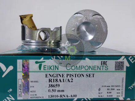 Поршни ремонт (+0.50мм) (к-кт на мотор) R18A Honda Civic, FR-V TEIKIN 38659050