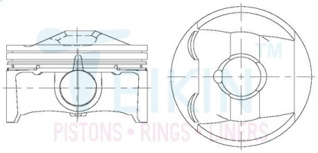 Поршни стандарт (STD) (к-кт на мотор) Mazda SKYACTIV-G TEIKIN 42220STD