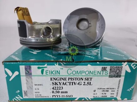 Поршни ремонт (+0.50мм) (к-кт на мотор) Mazda Skyactiv-G 2.5L TEIKIN 42223050