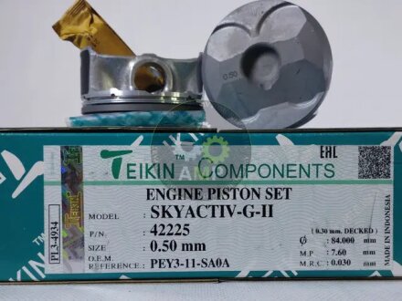 Поршень ДВС 0.5 (4шт.+пальцы) Mazda (SKYACTIV-G-II) CX-5 (13-), 3 (14-) 6 (12-) 2.0 DOHC 16V TEIKIN 42225-050