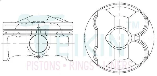 Поршни стандартные (к-кт на мотор) Mazda CX-5,CX-3, Mazda 3,6 TEIKIN 42225STD (фото 1)