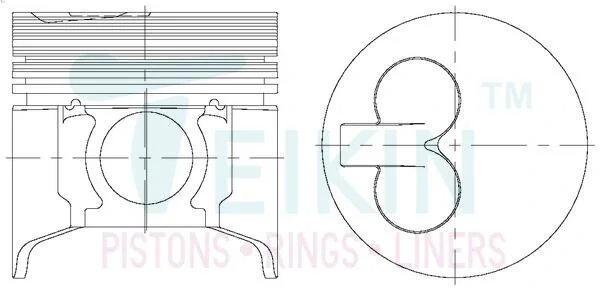 Поршни ремонт +0.50mm(к-кт на мотор) Mazda RF-II Alfin TEIKIN 42671A050 (фото 1)