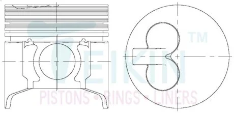 Поршни ремонт +0.50mm(к-кт на мотор) Mazda RF-II Alfin TEIKIN 42671A050