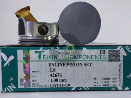 Поршни +1.00mm (к-кт на мотор) Mazda двигатель L8, Mazda5, Mazda6 1,8L TEIKIN 42676100