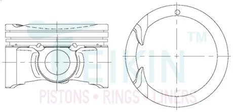 Поршни +0.50mm (к-кт на мотор) Mazda 1,3L (ZJ-VE) TEIKIN 42679050