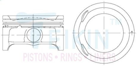 Поршни +0.50mm (к-кт на мотор) Mazda L5-VE 2.5L TEIKIN 42680050