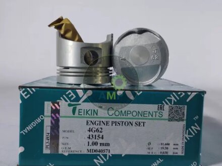 Поршни ремонт (+1.00мм) (к-кт на мотор) Mitsubishi 4G62 TEIKIN 43154100