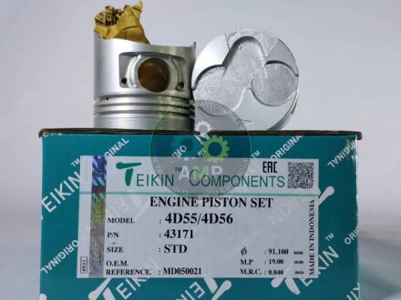 Поршни стандартные (к-кт на мотор) Mitsubishi 4D55,4D56, D4BX Hyundai H100 TEIKIN 43171STD