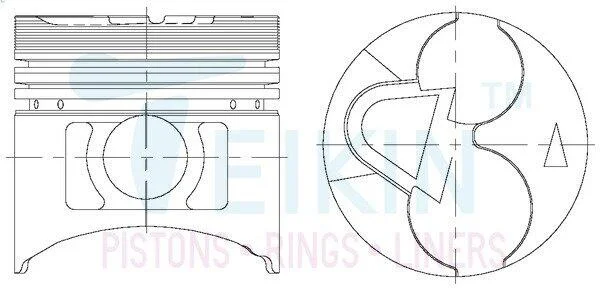 Поршни +0.25mm (к-кт на мотор) 4D56T/D4BF-T Mitsubishi Pajero, L200, L300 / Hyundai H100, H1, Gallop TEIKIN 43173025 (фото 1)