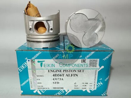 Поршни STD (к-кт на мотор) 4D56T/D4BF-T Mitsubishi Pajero, L200, L300 / Hyundai H100, H1, Galloper TEIKIN 43173ASTD