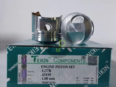 Поршни ремонт (+1.00мм) (к-кт на мотор) Mitsubishi G37B TEIKIN 43195100
