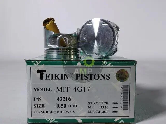 Поршни ремонт (+0.50мм) (к-кт на мотор) Mitsubishi 4G17 Colt T120SS TEIKIN 43216050 (фото 1)