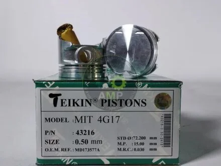 Поршни ремонт (+0.50мм) (к-кт на мотор) Mitsubishi 4G17 Colt T120SS TEIKIN 43216050