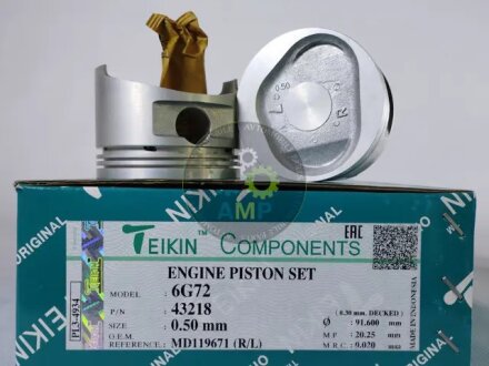 Поршни ремонт (+0.50мм) (к-кт на мотор) Mitsubishi 6G72 TEIKIN 43218050