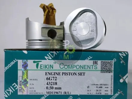 Поршни ремонт (+0.50мм) (к-кт на мотор) Mitsubishi 6G72 TEIKIN 43218050