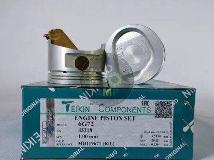 Поршень ремонт +1.00мм (к-кт на мотор) Mitsubishi 6G72 TEIKIN 43218100