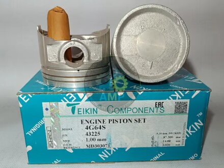 Поршни ремонт (+1.00мм) (к-кт на мотор) Mitsubishi 4G64S TEIKIN 43225100