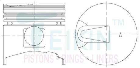 Поршни стандартные (к-кт на мотор) Mitsubishi 4D65T OLD TEIKIN 43241ASTD