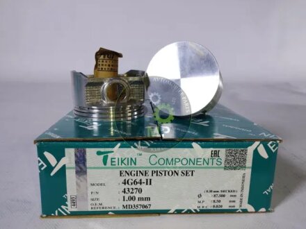 Поршни ремонт +1.00мм (к-кт на мотор) Mitsubishi 4G64-II TEIKIN 43270100