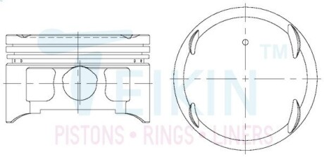 Поршень із пальцем (к-кт на двигун) 4G18, TEIKIN 43281050