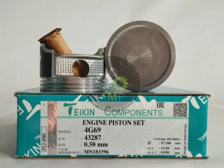 Поршни 87mm +0.50mm (к-кт на мотор) 4G69 Mitsubishi Outlander, Grandis TEIKIN 43287050
