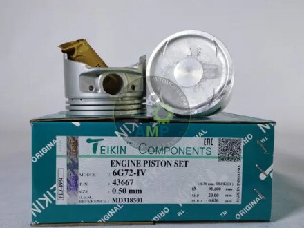 Поршни ремонт (+0.50мм) (к-кт на мотор) Mitsubishi 6G72-IV TEIKIN 43667050