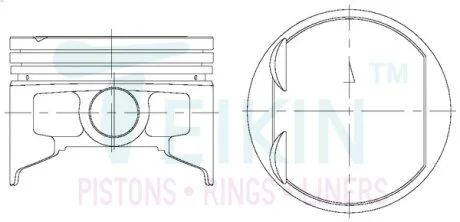 Поршни стандарт +0.50mm (к-кт на мотор) Mitsubishi 4G93-II TEIKIN 43679050