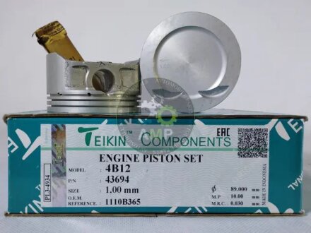 Поршни ремонт (+1.00мм) (к-кт на мотор) 4B12 Mitsubishi 2,4L Outlander, Lancer TEIKIN 43694100