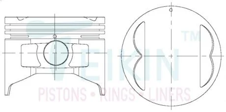 Поршни ремонт +0.025mm(к-кт на мотор) Nissan CA18E TEIKIN 44190025