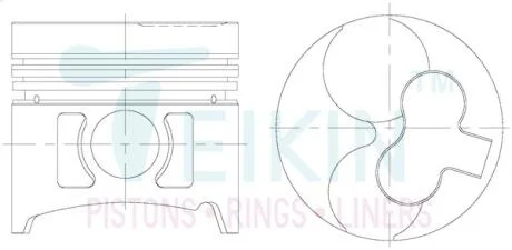 Поршни ремонт +0.50mm(к-кт на мотор) Nissan TD25 TEIKIN 44255050