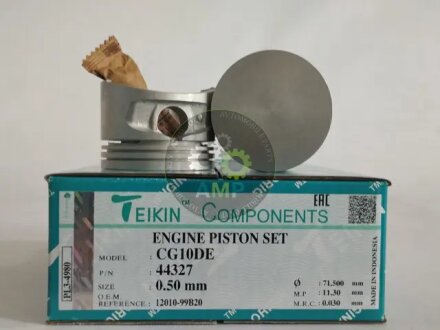 Поршни ремонт (+0.50мм) (к-кт на мотор) Nissan CG10DE Micra K11 TEIKIN 44327050