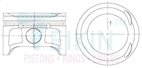 Поршни стандарт (STD) (к-кт на мотор) Nissan QG18DE-II TEIKIN 44333STD