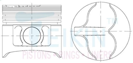 Поршни ремонт +1.00мм) (к-кт на мотор) ALFIN Nissan CD20 TEIKIN 44602A100