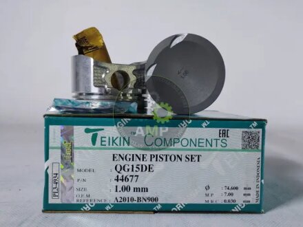 Поршни ремонт (+1.00мм) (к-кт на мотор) Nissan QG15DE TEIKIN 44677100