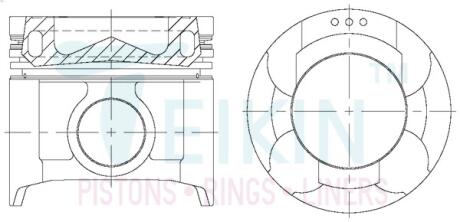 Поршни ремонт (+0.50мм) (к-кт на мотор) NISSAN YD22DDT ETI Alfin Gallery TEIKIN 44685AG050