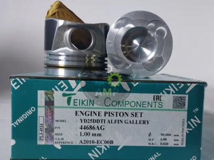 Поршни ремонт (+1.00мм) (к-кт на мотор) Nissan YD25DDTI Alfin Gallery TEIKIN 44686AG100
