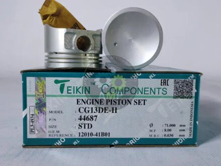Поршни стандарт (STD) (к-кт на мотор) Nissan CG13DE-II TEIKIN 44687STD