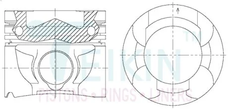 Поршни стандарт (к-кт на мотор) Nissan YD22DTTi TEIKIN 44697AGSTD