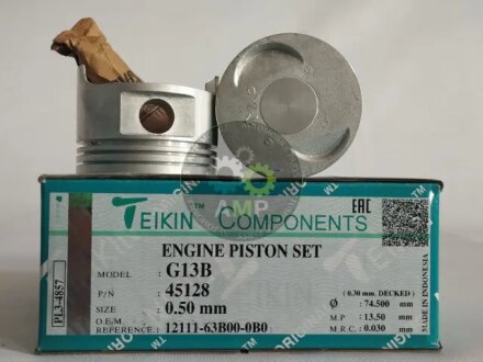 Поршни ремонт (+0.50мм) (к-кт на мотор) Suzuki G13 TEIKIN 45128050