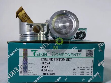 Поршень двигателя +0.50mm к-кт на мотор H25A Suzuki Grand Vitara TEIKIN 45131050