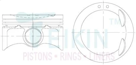 Поршни стандарт (STD) (к-кт на мотор) Suzuki K14B TEIKIN 45148STD