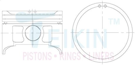 Поршни двигателя +0.50mm (к-кт на мотор) J20A Suzuki SX-4/Grand Vitara TEIKIN 45150050