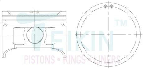 Поршни двигателя +1.00mm (к-кт на мотор) J20A Suzuki SX-4/Grand Vitara TEIKIN 45150100