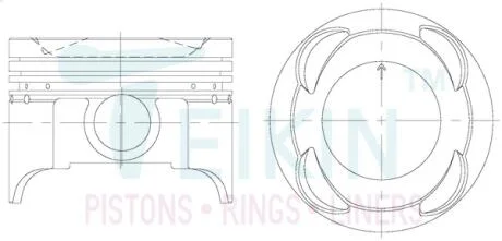 Поршни ремонт +0.50mm(к-кт на мотор) Suzuki G16 (16V) TEIKIN 45601050