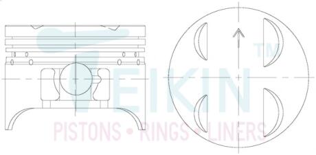 Поршни ремонт (+0.50мм) (к-кт на мотор) Suzuki G13B-II TEIKIN 45654050