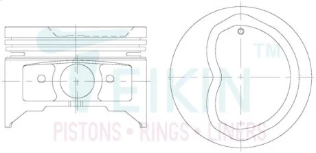 Поршни ремонт +0.50mm(к-кт на мотор) Toyota 4Y TEIKIN 46122025