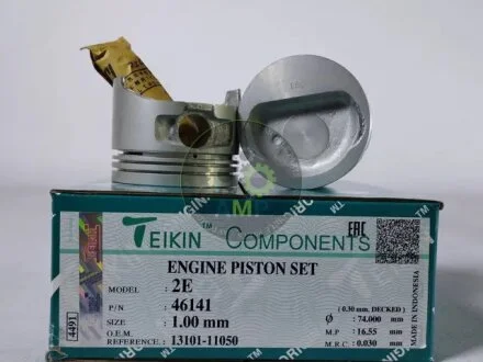 Поршни ремонт (+1.00мм) (к-кт на мотор) Toyota 2E TEIKIN 46141100